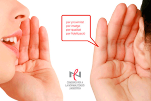 Imatge publicitaria del la campanya del Consorci per a la Normalització Lingüística